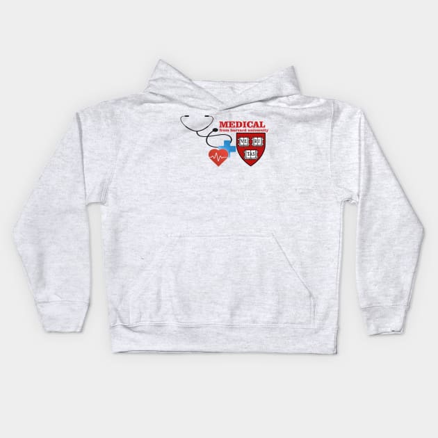 harvard medical Kids Hoodie by AMIN